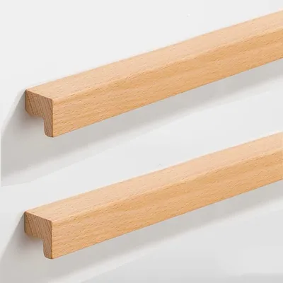 Productafbeelding van Keukenkastgrepen 6 Stuks - Houten Kastgrepen - Kastknoppen - Ladegrepen - Meubelgrepen - Massief Hout