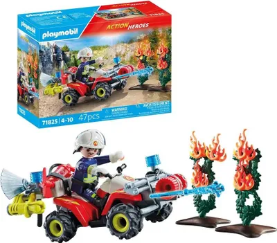 Zdjęcie produktu dla PLAYMOBIL® 71825 - Quad straży pożarnej gaszący pożar żywopłotu - PLAYMOBIL® City Life