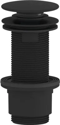 Immagine prodotto di Set di scarico per lavabo 5/4", click-clack, tappo grande, 10-80 mm, ABS/nero opaco