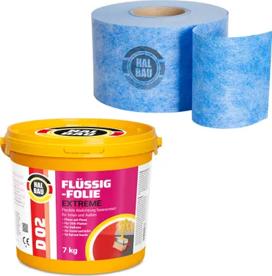 Produktbild von Abdichtung Dichtset Balkon Flüssigfolie 7kg Dichtband 10m Set Aussen Innen H306