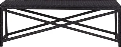 Produktbild von vidaXL Gartenbank 120 cm Poly Rattan Schwarz