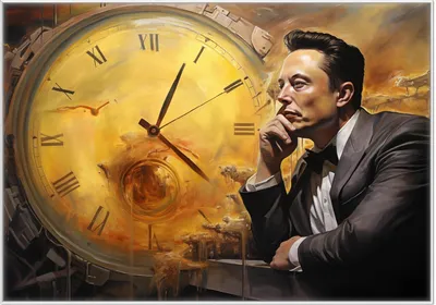 Produktbild von Wallario Wandbild Zeitgedanken, Größe: 70,30 x 100,30 cm, Poster mit weißem Kunststoffrahmen