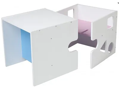 Kinderwürfel 2er-Set, weiß lackiert, 38x38 cm, Birkensperrholz