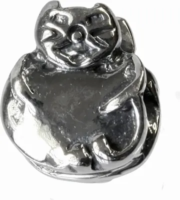 Produktbild von CarloBiagi Bead Charm Schmuck Element Katzelustig 925 Echt Silber BBS240