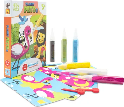 Produktbild von Sabbiarelli Sandmalerei Set - Kreatives Bastelset Tiere für Kinder