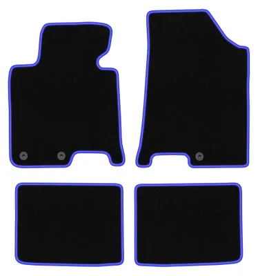 Immagine prodotto di Tappetini in moquette per Hyundai i40 2011- (station wagon/berlina) – set 4 pezzi, nero/blu, su misura – Wielganizator CARLUX