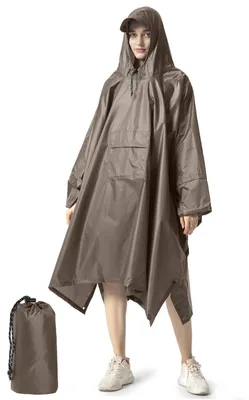 Imagen del producto de Damen: Poncho impermeable, ligero y reciclable.(Alternativa: Poncho para mujer: impermeable, ligero y fabricado con materiales reciclados.)