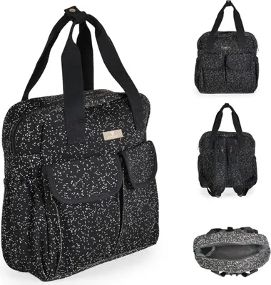 Produktbild von Cangaroo Wickeltasche Mivida Clips Wickelunterlage Reißverschluss Schultergurte schwarz