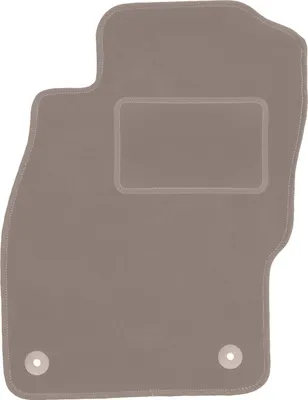 Produktbild von Fahrerfußmatte Velours beige passend für Opel Adam (2012-, Schrägheck) – mit Befestigungen – passgenau