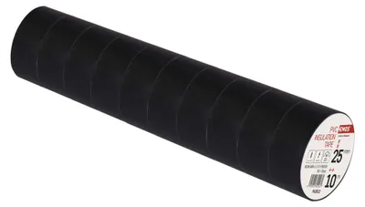 Izolační páska PVC 25mm / 10m černá, 10 ks