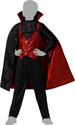 Immagine prodotto di Costume da vampiro rosso per bambini - 5-6 anni