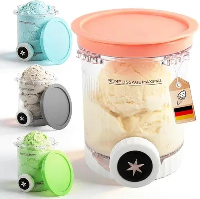 Produktbild von Ersatzset für Ninja Creami – 4 Behälter, 480 ml – BPA-frei – Ideal für leckere Eiscreations