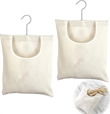 Produktbild von Wandregal-Organizer aus Baumwolle - 2 Stück - 27 x 32 cm - Beige