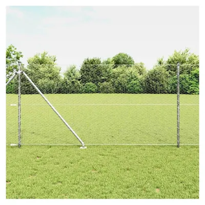 Produktbild von Zaunpfosten Silber 50 x 1,2 m (25 mm Maschen) Stahl Gartenzaun für Hundezaun, Weidezaun, Gartenzaun und Hühnerzaun