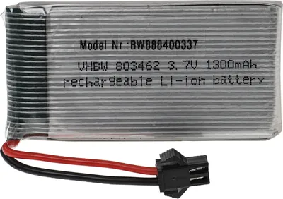 Produktbild von vhbw Akku kompatibel mit SM-2P Stecker für Modellbau (1300mAh, 3,7V, Li-Polymer, 67 x 34 x 9 mm)