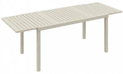 Produktbild von Gartentisch Ausziehbarer 150/225 x 85 cm Aluminium Esstisch für 6-8 Personen, Rechteckig Lamellenoptik