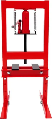 Produktbild von Hydraulikpresse - Werkstattpresse - 6 t Presskraft - Arbeitsabstand 0–28 cm - 50×40×90 cm - Mit Pressplatten - Robuster Kohlenstoffstahl - Rot