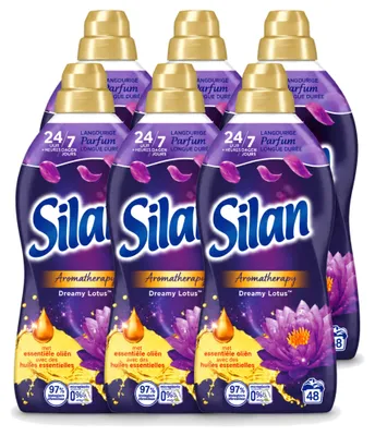 Produktbild von 6 x Silan Aromatherapy Weichspüler Dreamy Lotus mit ätherischen Ölen 1,056 L - Vorteilspackung - 6 Stücke