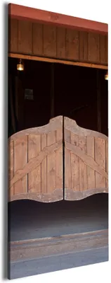 Produktbild von Wallario Premium Leinwandbild Saloontür in Größe 60 x 150 cm