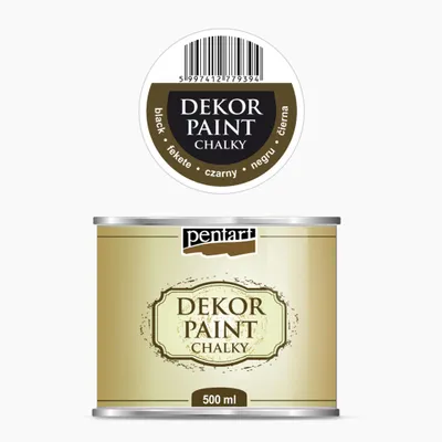 Produktbild von PENTART Dekorfarbe Chalky, 500 ml, Schwarz