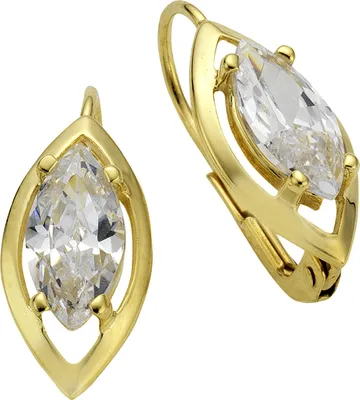 Produktbild von Fascination by Ellen K. Ohrringe 333/- Gold 1,9cm gelb Zirkonia weiß 360330124