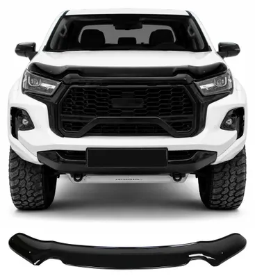 Image de Deflecteurs d'air capot de voiture pour Toyota Hilux VII 2021-2026 FL Noir ABS, Image générée par une IA
