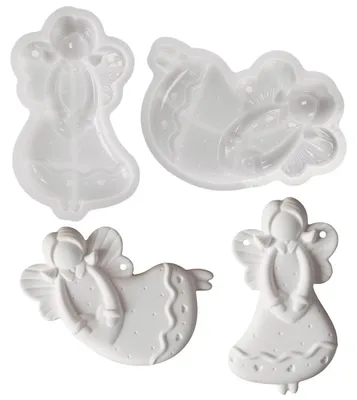 Produktbild von Silikonform Engel für DIY Weihnachtsdeko, Gießform für Kerzen, Seifen, Gips, -20 bis +230°C