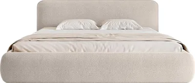 Produktbild von FEDVE Polsterbett Herat aus Bouclé-Stoff 180x200 cm, Beige