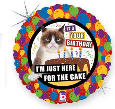 Produktbild von Party Factory Folienballon Grumpy Cat -It´s your birthday