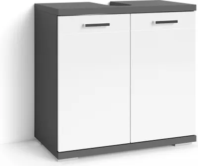 Produktbild von byLIVING Waschbeckenunterschrank Nebraska, Breite 60 cm, Badezimmerschrank in anthrazit