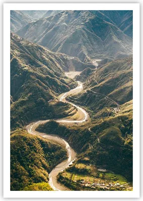 Produktbild von Poster - Poster ohne Rahmen - Berge Weg Wald - 70x100 cm - Wand Bild - Wanddeko - Wandbilder - Kunstposter - Wandposter - Bilder - Kunstdruck - Wanddekoration - Wandbild - P2XPA70x100-4700