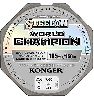 Productafbeelding van Angelschnur met fluorocarbon coating, 0,14 mm diameter, draagkracht 3,45 kg, lengte 150 meter, geschikt voor de visserij
