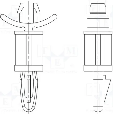 Zdjęcie produktu dla 10 sztuk, kolor: naturalny, UL94V-2, 8G814V41092, kołki montażowe, długość: 12,7 mm, 66