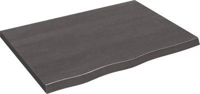 Image de Étagère murale marron foncé bois chêne massif traité