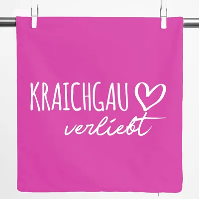 Produktbild von Huuraa Kissenbezug Kraichgau verliebt 40x40cm Fuchsia Baumwolle Dekokissenbezug Geschenkidee