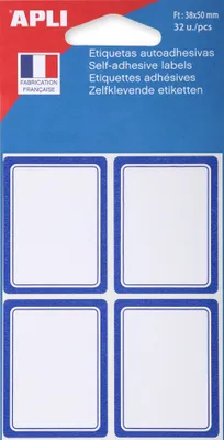 Zdjęcie produktu dla agipa Buchetiketten, blau, 38 x 50 mm, blanko