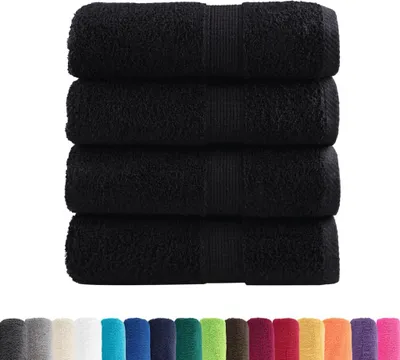 Immagine prodotto di vidaXL Asciugamani Premium SOLUND 4 pezzi nero 30x30 cm 600 g/m²