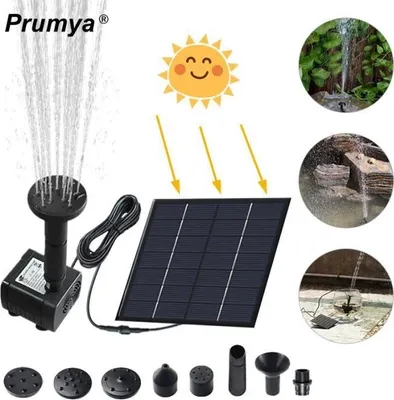 Obrázek produktu pro Solární vodní čerpadlo, solární fontána, bez potřeby rostlin, baterie nebo připojení k elektrické síti pro výzdobu jezírka/bazénu/zahrady