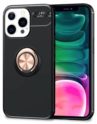 Obrázek produktu pro NALIA Black Pouzdro na mobilní telefon pro iPhone 13 Pro, 360° Ring Case Kickstand Cover Rose Gold