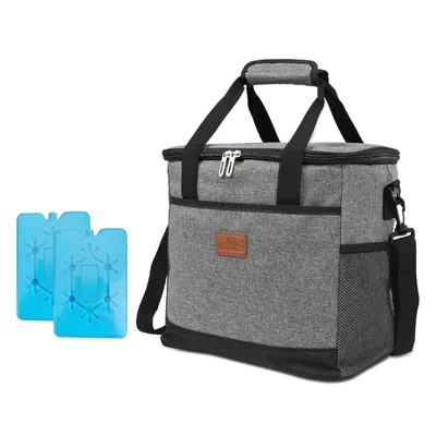 Produktbild von Jiubiaz Kühltasche leicht und wasserdicht Kühltaschen mit Kühlakku Picknicktasche 15 Liter,Grau