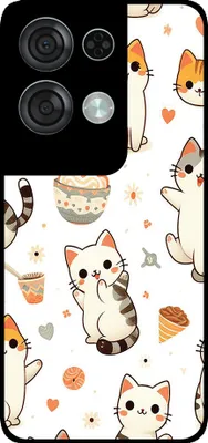 Produktbild von Smartphonica Telefon Fall geeignet für Oppo Reno8 Pro mit Katze drucken - TPU zurück Abdeckung Fall Katze Design