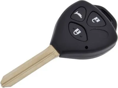 Produktbild von Schlüsselgehäuse mit Rohling 3 Tasten passend für Toyota Auris Avensis (TOY04)