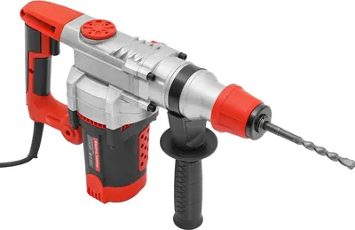 Produktbild von Bohrhammer - 4-in-1 Elektrohammer - 2200 W - 5 J Schlagenergie - 930 U/min - 6 Bohrer & Werkzeugkoffer - EU-Stecker - Rot
