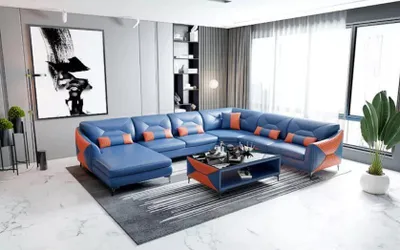 Produktbild von Polster Wohnlandschaft Moderne Ecksofa Design Eckcouch Sofa Sitz Garnituren 2tlg