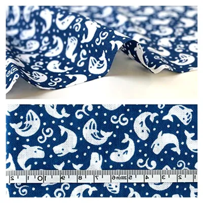 Produktbild von Japanisches traditionelles Handtuch Komon Tenugui mit kleinem Walmuster