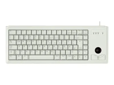 Produktbild von CHERRY Compact-Keyboard G84-4400 - Tastatur - PS/2 - Deutsch - Hellgrau