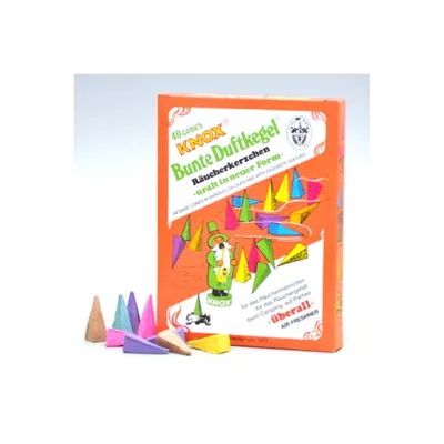 Produktbild von Räucherkerzen "bunte Duftkegel" Nostalgie DDR Design, 40 Stück