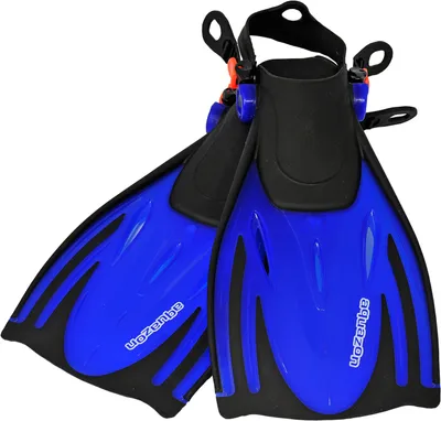 Produktbild von AQUAZON ALICANTE Verstellbare Flossen, Schnorchelflossen, Taucherflossen, Schwimmflossen für Kinder und Erwachsene zum Schnorcheln, Schwimmen, Farbe:blue, Größe:32/37