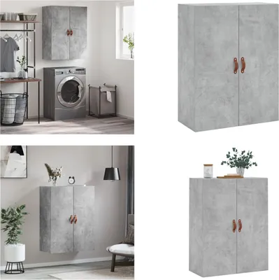 Produktbild von vidaXL Wandschrank Betongrau 69,5x34x90 cm - Wandschrank - Wandschränke - Schrank - Lagerschrank