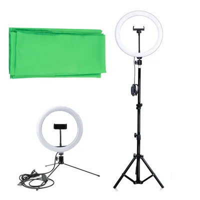 Immagine prodotto di 4Smarts LoomiPod XL treppiede con lampada LED e schermo verde - Nero